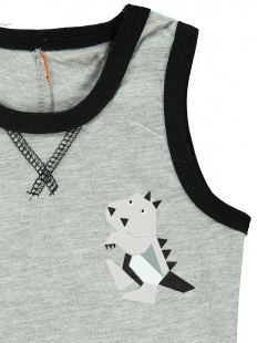 Pufi Gri Erkek Çocuk Tshirt BB001570